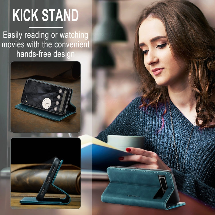 For Google Pixel 8 Pro CaseMe 013 Multifunctional Horizontal Flip Leather Phone Case(Blue) - free shipping - PMC TechLife - Order now!