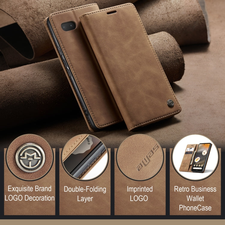 For Google Pixel 6A CaseMe 013 Multifunctional Horizontal Flip Leather Phone Case(Brown) - free shipping - PMC Jewellery - Order now!