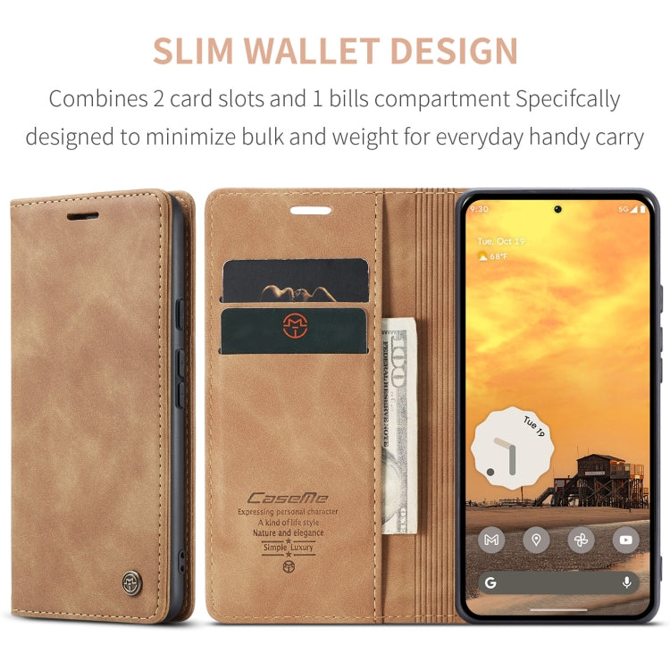 For Google Pixel 9 / 9 Pro CaseMe 013 Multifunctional Horizontal Flip Leather Phone Case(Brown) - free shipping - PMC TechLife - Order now!