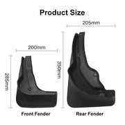 For Mercedes-Benz C-Class W205 Sport 2008-14 4pcs/Set Car Auto Soft Plastic Splash Flaps Fender Guard