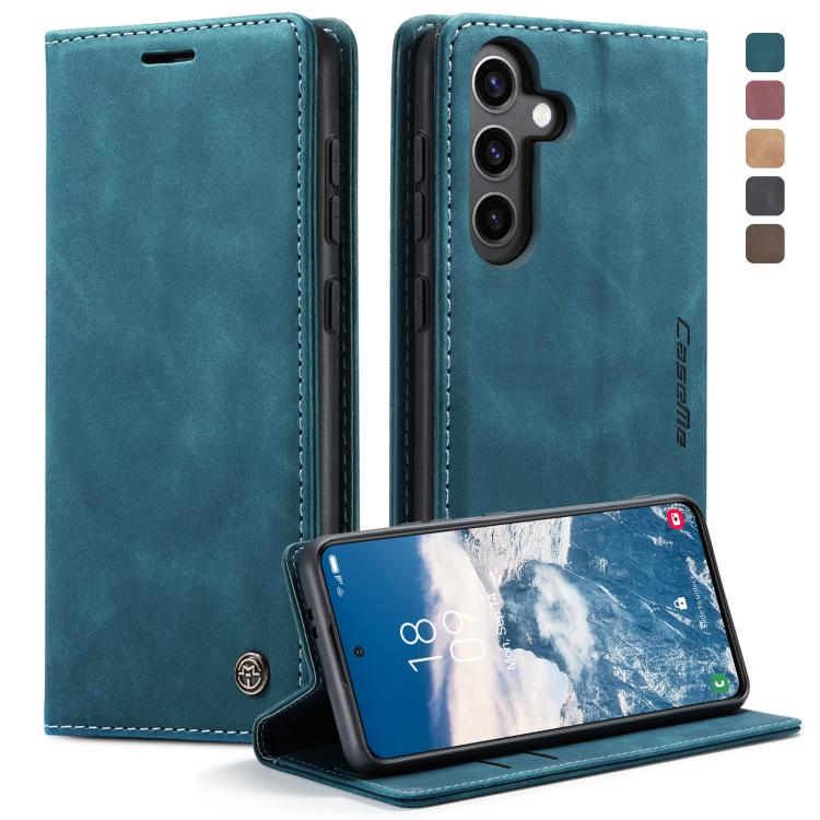 For Samsung Galaxy S24+ 5G CaseMe 013 Multifunctional Horizontal Flip Leather Phone Case(Blue) - free shipping - PMC Jewellery - Order now!