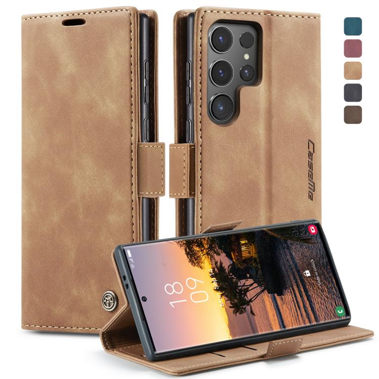 ForSamsung Galaxy S24 Ultra 5G CaseMe 013 Multifunctional Horizontal Flip Leather Phone Case(Brown) - free shipping - PMC Jewellery - Order now!