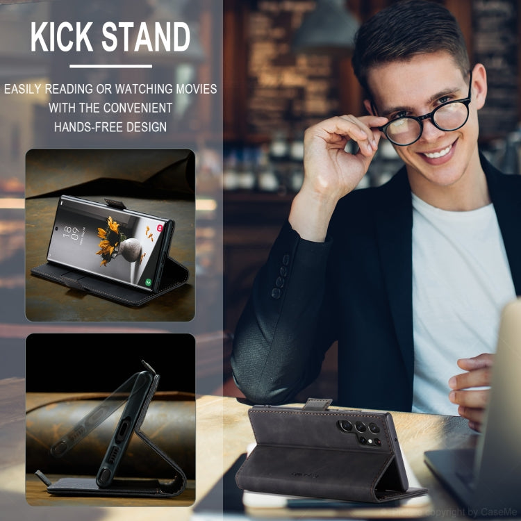 ForSamsung Galaxy S24 Ultra 5G CaseMe 013 Multifunctional Horizontal Flip Leather Phone Case(Black) - free shipping - PMC Jewellery - Order now!
