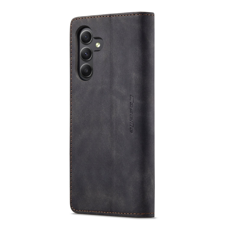For Samsung Galaxy A25 5G CaseMe 013 Multifunctional Horizontal Flip Leather Phone Case(Black)