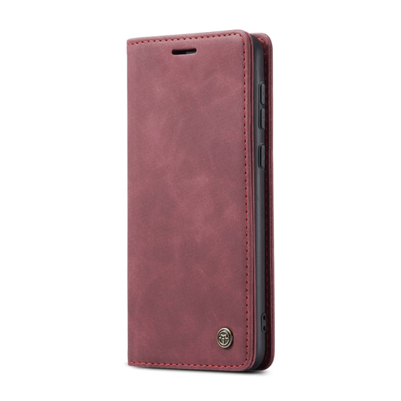 For Samsung Galaxy A55 5G CaseMe 013 Multifunctional Horizontal Flip Leather Phone Case(Wine Red)