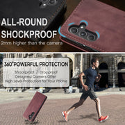 For Samsung Galaxy A55 5G CaseMe 013 Multifunctional Horizontal Flip Leather Phone Case(Wine Red)