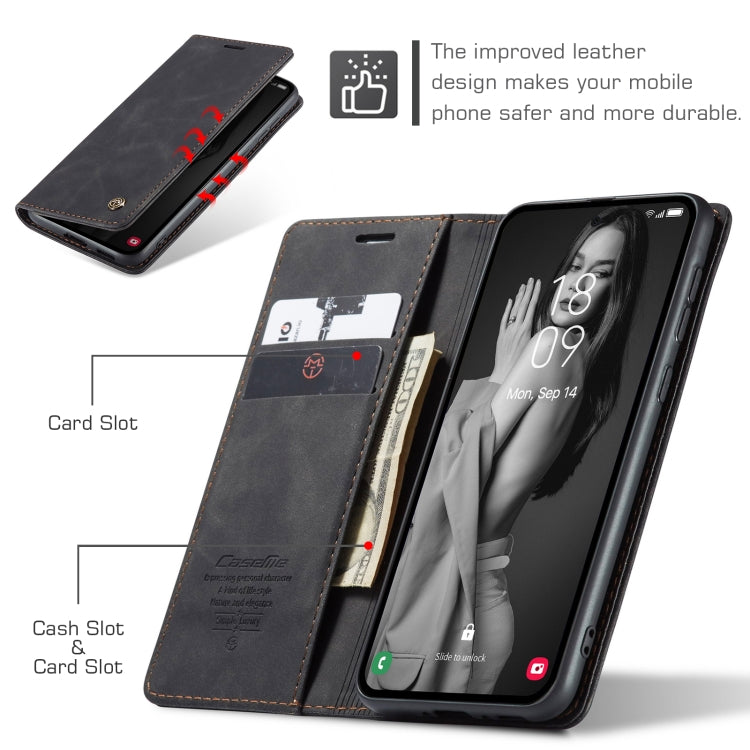 For Samsung Galaxy A55 5G CaseMe 013 Multifunctional Horizontal Flip Leather Phone Case(Black) - free shipping - PMC Jewellery - Order now!