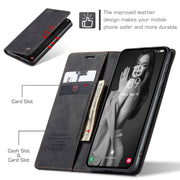 For Samsung Galaxy A55 5G CaseMe 013 Multifunctional Horizontal Flip Leather Phone Case(Black)