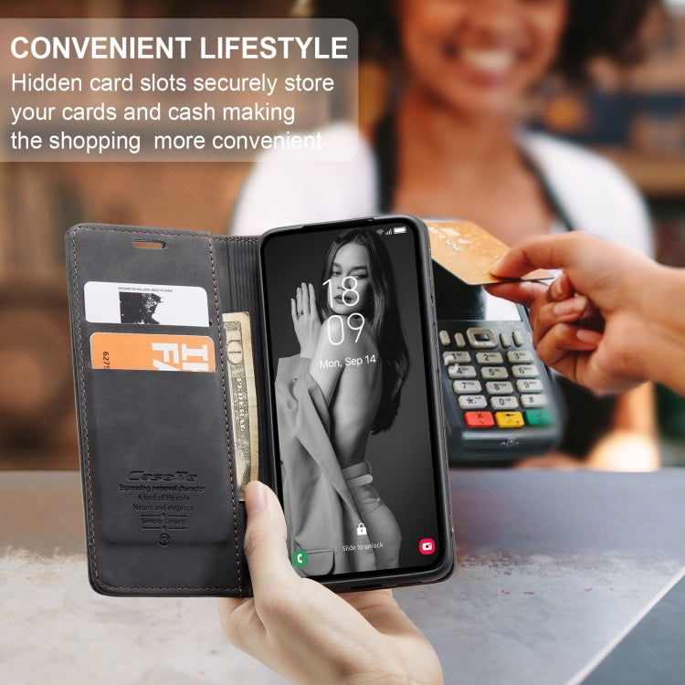 For Samsung Galaxy A55 5G CaseMe 013 Multifunctional Horizontal Flip Leather Phone Case(Black)