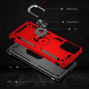 For Motorola Moto G Power 5G 2024 Shockproof TPU + PC Phone Case with Holder(Red)