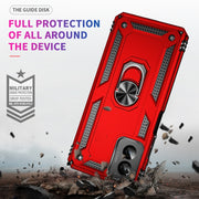 For Motorola Moto G Power 5G 2024 Shockproof TPU + PC Phone Case with Holder(Red)