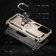 For Motorola Moto G Power 5G 2024 Shockproof TPU + PC Phone Case with Holder(Gold)