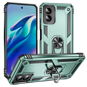 For Motorola Moto G Power 5G 2024 Shockproof TPU + PC Phone Case with Holder(Dark Green)