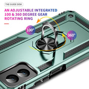 For Motorola Moto G Power 5G 2024 Shockproof TPU + PC Phone Case with Holder(Dark Green)