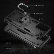For Motorola Moto G Play 4G 2024 Shockproof TPU + PC Phone Case with Holder(Black)