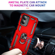 For Motorola Moto G Play 4G 2024 Shockproof TPU + PC Phone Case with Holder(Red)
