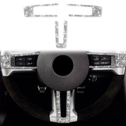 For Ford Mustang 2009-2013 3 in 1 Car Steering Wheel Diamond Decoration Sticker, Left Hand Drive
