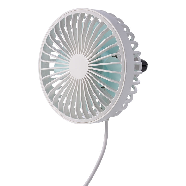 F829 Portable Car Air Outlet Electric Cooling Fan with LED Light(White) - Heating & Fans by PMC TechLife | Online Shopping South Africa | PMC TechLife | Buy Now Pay Later Mobicred