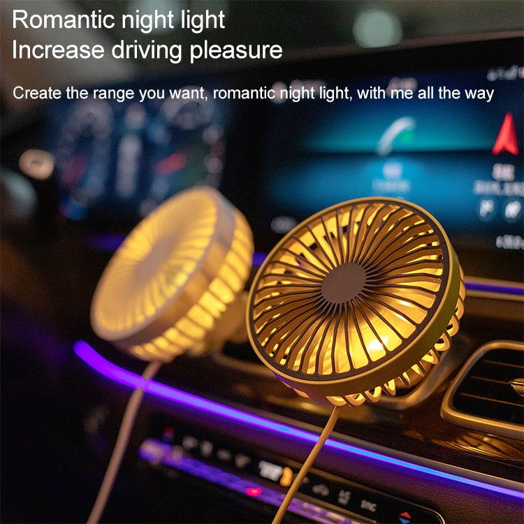F829 Portable Car Air Outlet Electric Cooling Fan with LED Light(White) - Heating & Fans by PMC TechLife | Online Shopping South Africa | PMC TechLife | Buy Now Pay Later Mobicred