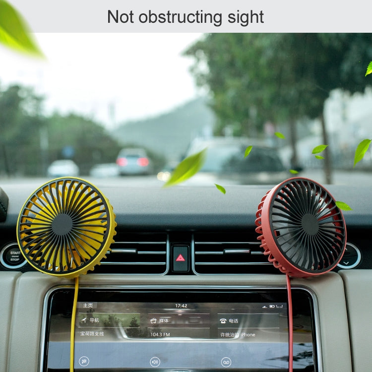 F829 Portable Car Air Outlet Electric Cooling Fan with LED Light(White) - Heating & Fans by PMC TechLife | Online Shopping South Africa | PMC TechLife | Buy Now Pay Later Mobicred