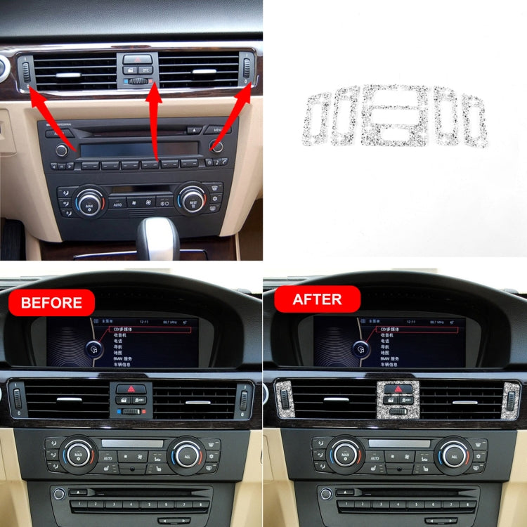 For BMW 3 Series E90 / E92 / E93 2005-2012 Premium Car Air Outlet Diamond Decorative Sticker - Car Interior Mouldings by PMC TechLife | Online Shopping South Africa | PMC TechLife | Buy Now Pay Later Mobicred