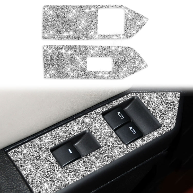 For Ford Mustang 2009-2013 3pcs Car Window Glass Lifter Panel Diamond Decoration Sticker, Left Hand Drive - Car Interior Mouldings by PMC TechLife | Online Shopping South Africa | PMC TechLife | Buy Now Pay Later Mobicred