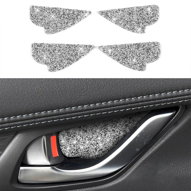 For Mazda CX-5 2017-2018 Car Inner Door Bowl Diamond Decorative Sticker,Left and Right Drive Universal - Car Interior Mouldings by PMC TechLife | Online Shopping South Africa | PMC TechLife | Buy Now Pay Later Mobicred