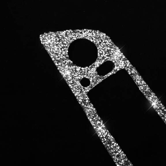 For BMW 3 Series E90 / 320i / 325i 2005-2012 Car Window Lift Panel with Folding Key 35.8cm Diamond Decorative Sticker, Left Drive