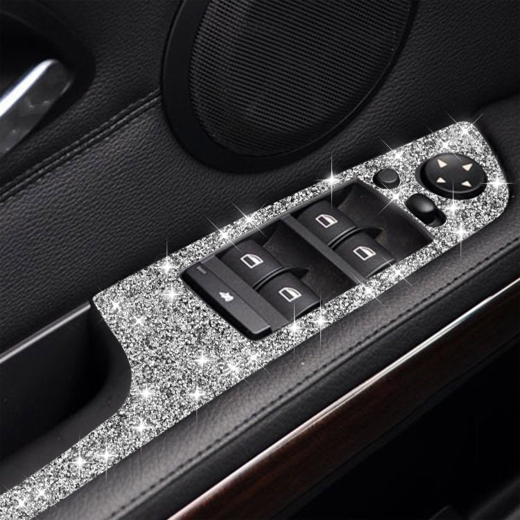 For BMW 3 Series E90 / 320i / 325i 2005-2012 Car Window Lift Panel with Folding Key 35.8cm Diamond Decorative Sticker, Left Drive - Car Interior Mouldings by PMC TechLife | Online Shopping South Africa | PMC TechLife | Buy Now Pay Later Mobicred