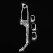 For BMW 3 Series E90 / 320i / 325i 2005-2012 Car Window Lift Panel with Folding Key 37.8cm Diamond Decorative Sticker, Left Drive