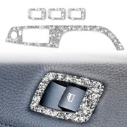 For BMW 3 Series E90 / 320i / 325i 2005-2012 Car Window Lift Panel 35.8cm Diamond Decorative Sticker, Left Drive