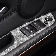 For BMW 3 Series E90 / 320i / 325i 2005-2012 Car Window Lift Panel 37.8cm Diamond Decorative Sticker, Left Drive
