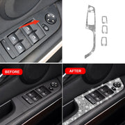 For BMW 3 Series E90 / 320i / 325i 2005-2012 Car Window Lift Panel 37.8cm Diamond Decorative Sticker, Left Drive