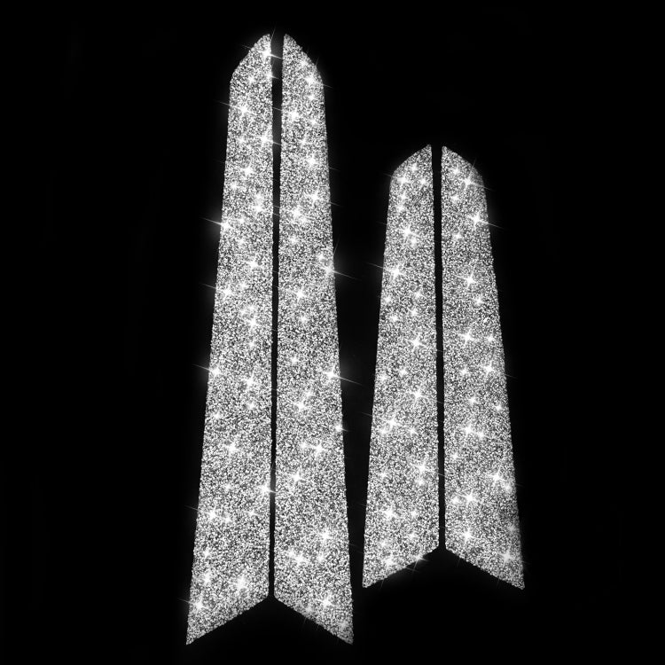 For Mercedes-Benz C-class W204 2007-2013 Car Door Panel Diamond Decorative Sticker, Left and Right Drive - Car Interior Mouldings by PMC TechLife | Online Shopping South Africa | PMC TechLife | Buy Now Pay Later Mobicred