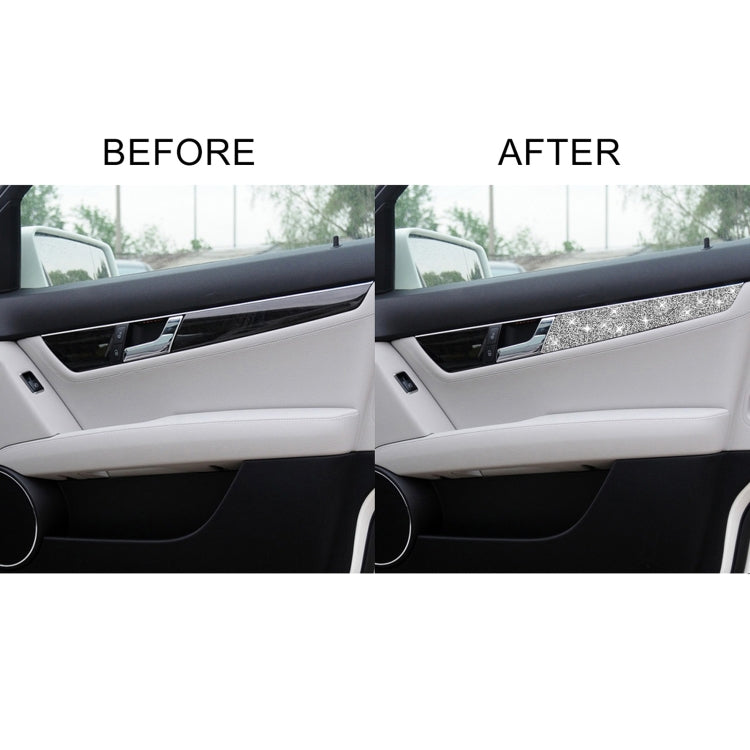 For Mercedes-Benz C-class W204 2007-2013 Car Door Panel Diamond Decorative Sticker, Left and Right Drive - Car Interior Mouldings by PMC TechLife | Online Shopping South Africa | PMC TechLife | Buy Now Pay Later Mobicred
