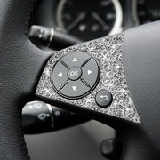 For Mercedes-Benz C-class W204 2007-2010 Car Steering Wheel Buttons Diamond Decorative Sticker, Left and Right Drive