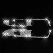 For Ford Mustang 2015-2020 Car Door Lift Panel A Diamond Decoration Sticker, Right Drive