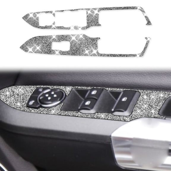For Ford Mustang 2015-2020 Car Door Lift Panel A Diamond Decoration Sticker, Right Drive