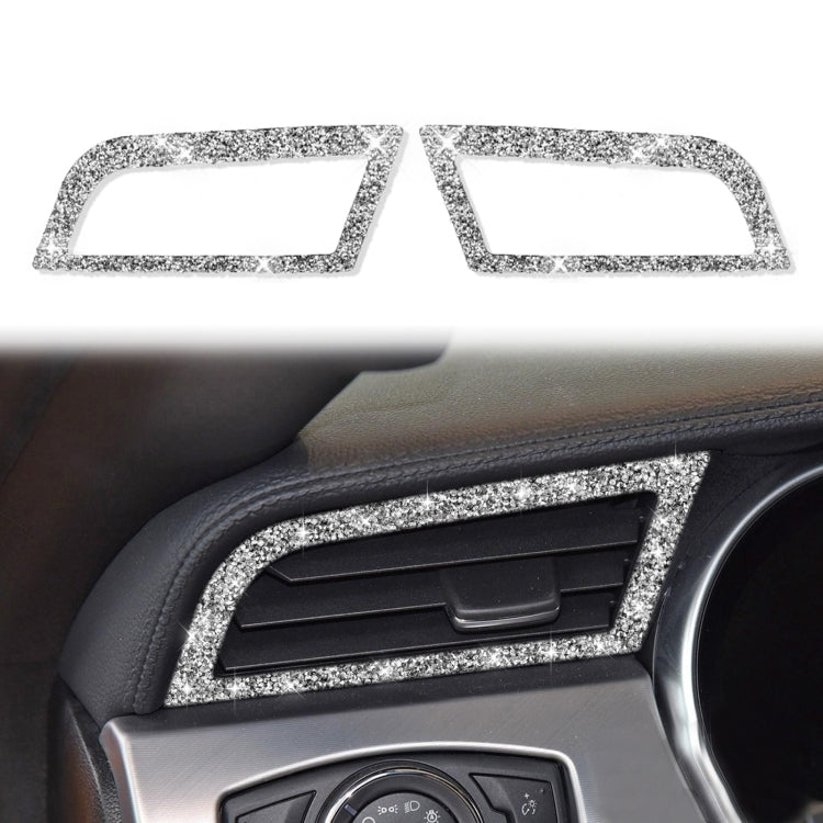For Ford Mustang 2015-2020 Car Side Air Outlet Diamond Decoration Sticker, Left and Right Drive - Car Interior Mouldings by PMC TechLife | Online Shopping South Africa | PMC TechLife | Buy Now Pay Later Mobicred