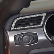 For Ford Mustang 2015-2020 Car Side Air Outlet Diamond Decoration Sticker, Left and Right Drive