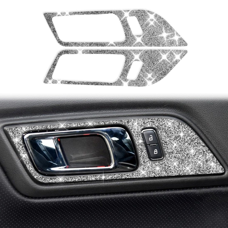 For Ford Mustang 2015-2020 Car Door Inner Handle Panel Diamond Decoration Sticker, Left and Right Drive - Car Interior Mouldings by PMC TechLife | Online Shopping South Africa | PMC TechLife | Buy Now Pay Later Mobicred