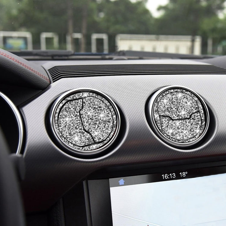 For Ford Mustang 2015-2020 9 in 1 Car Air Outlet Diamond Decoration Sticker, Left and Right Drive - Car Interior Mouldings by PMC TechLife | Online Shopping South Africa | PMC TechLife | Buy Now Pay Later Mobicred