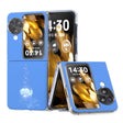 For OPPO Find N3 Flip Painted Pattern PC Phone Case(Blue Flower) - Find N3 Flip Cases by PMC TechLife | Online Shopping South Africa | PMC TechLife | Buy Now Pay Later Mobicred