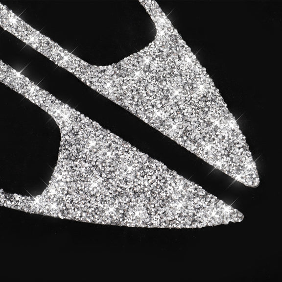 For Honda Civic 2016-2019 Car Inside Door Bowl Diamond Decorative Sticker, Left and Right Drive