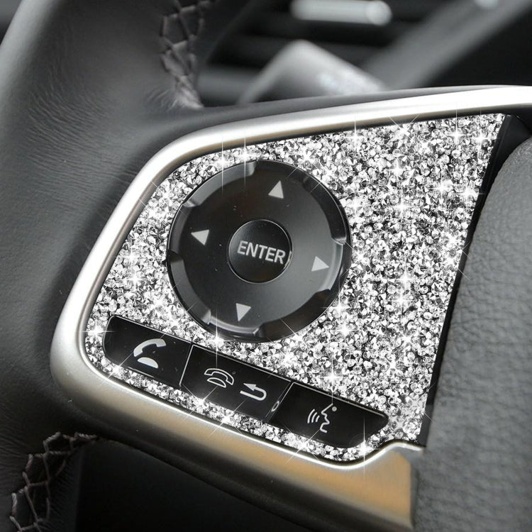For Honda Civic 2016-2019 Car Steering Wheel Buttons Low Configuration Diamond Decorative Sticker, Left and Right Drive - free shipping - PMC TechLife - Order now!