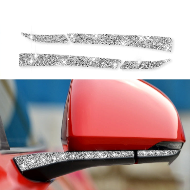 For Ford Mustang 2015-2020 4pcs Car Rearview Mirror Diamond Decoration Sticker, Left and Right Drive - Car Interior Mouldings by PMC TechLife | Online Shopping South Africa | PMC TechLife | Buy Now Pay Later Mobicred
