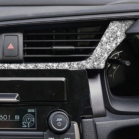 For Honda Civic 2016-2019 Car Central Control Air Outlets Below Diamond Decorative Sticker, Right-hand Drive