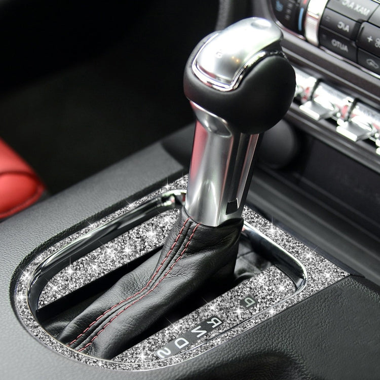 For Ford Mustang 2015-2020 3pcs Car Gear Shift Outer Ring Diamond Decoration Sticker, Right Drive - Car Interior Mouldings by PMC TechLife | Online Shopping South Africa | PMC TechLife | Buy Now Pay Later Mobicred