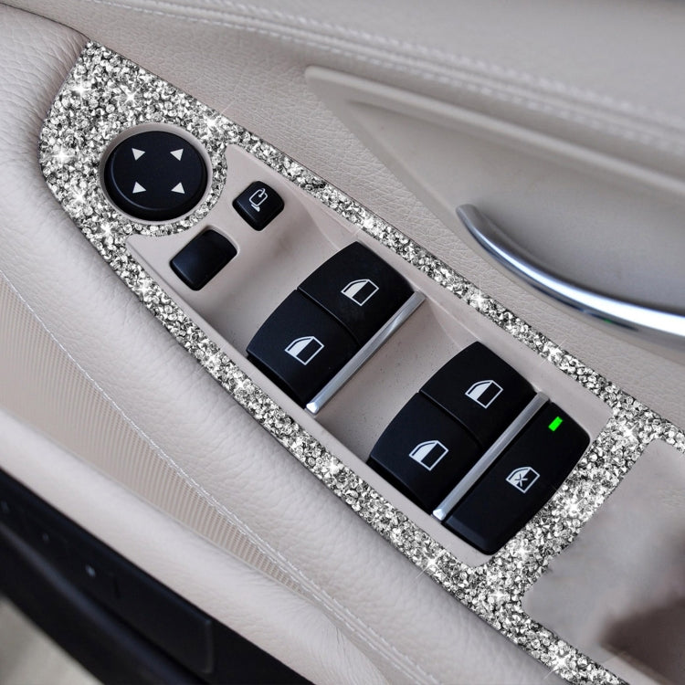 For BMW F10 5 Series 2011-2018 Car Window Lift Switch Diamond Decorative Sticker, Right-hand Drive - Car Interior Mouldings by PMC TechLife | Online Shopping South Africa | PMC TechLife | Buy Now Pay Later Mobicred