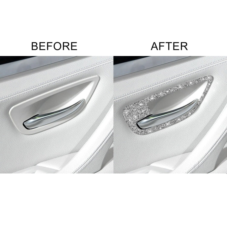 For BMW F10 5 Series 2011-2017 Car Door Handle Frame Diamond Decorative Sticker, Left and Right Drive - Car Interior Mouldings by PMC TechLife | Online Shopping South Africa | PMC TechLife | Buy Now Pay Later Mobicred